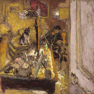 Madame Hessel telefoniert in ihrem Boudoir von Edouard Vuillard